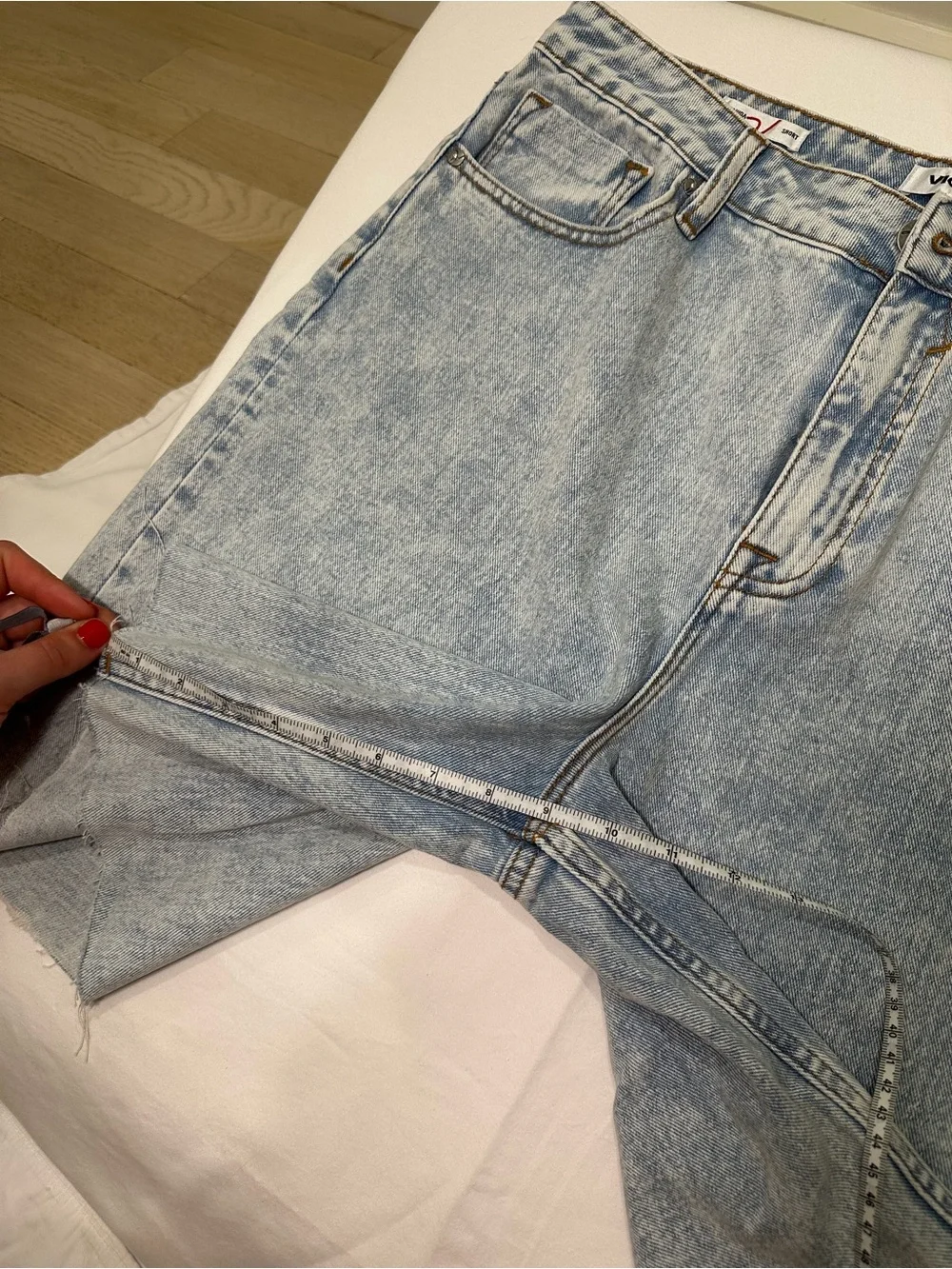 Vigoss Light-Washed Denim Cutoff Shorts